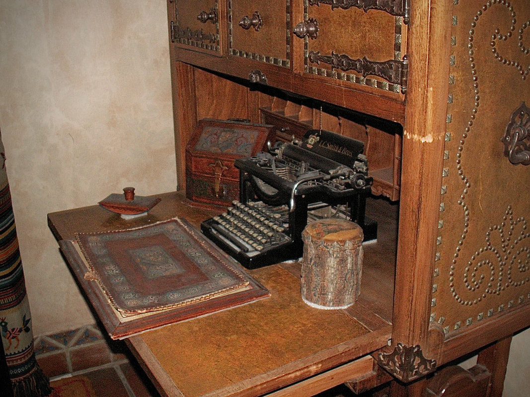 Desk and typewriter