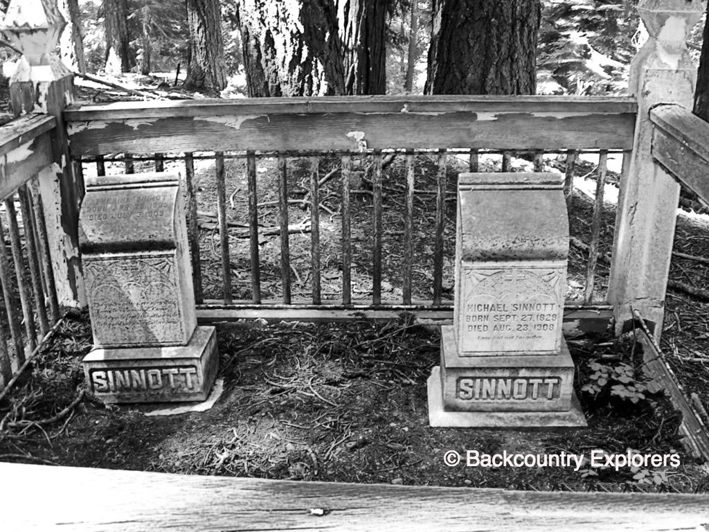 Sinnott grave stones in cemetery