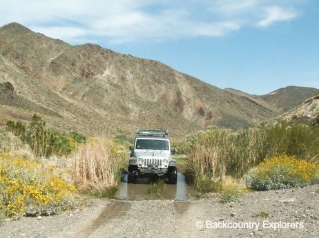 Warm Springs with Jeep crossing