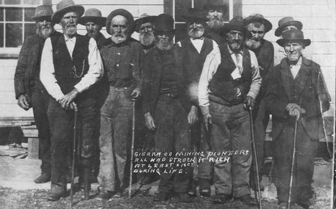 Historical picture of Downieville miners