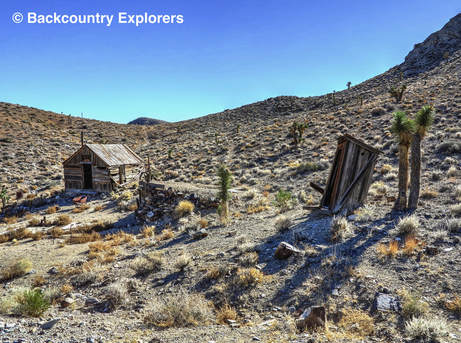 looking at the lost burro miners cabin from a distance