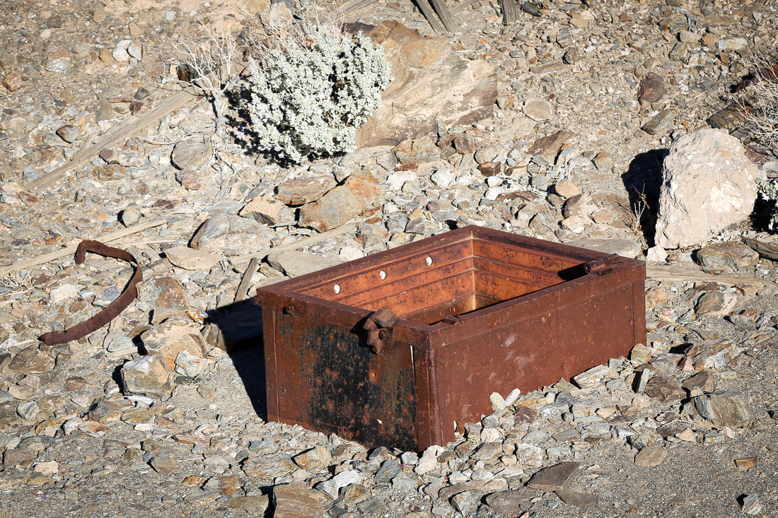 Old safe in ravine