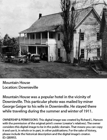 Mountain house historical picture.